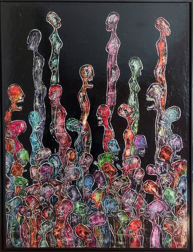 Foule de Nématoïdes by Delphine Dessein, Painting for Sale on Singulart