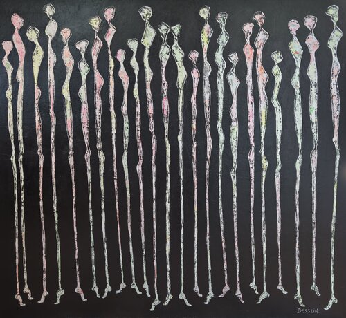 Nématoïdes 3 by Delphine Dessein, Painting for Sale on Singulart