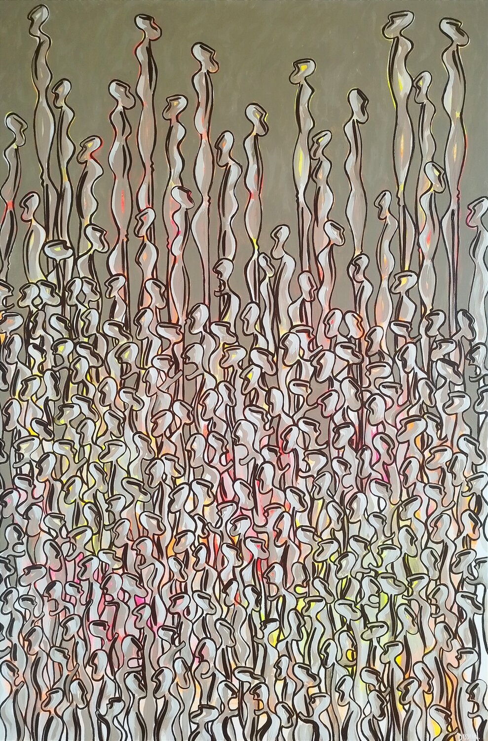 Foule de Nématoïdes... Delphine Dessein Dipinto originale in vendita