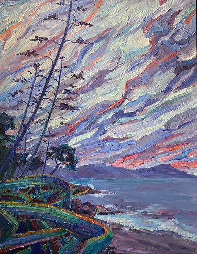 After the rain. Agaves by Genia Sheyn, Painting for Sale on Singulart