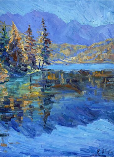 The autumn in the mountains von Genia Sheyn, Malerei kaufen auf Singulart