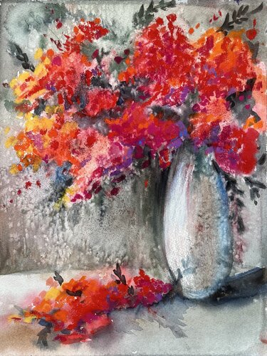 Passion flowers von Genia Sheyn, Malerei kaufen auf Singulart