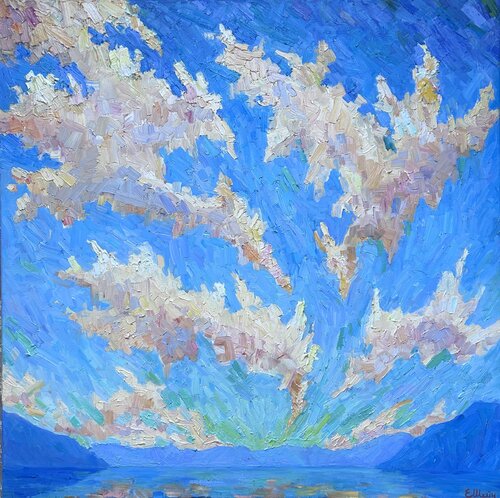 There beyond the horizon (L'envol) par Genia Sheyn, Peinture en vente sur Singulart