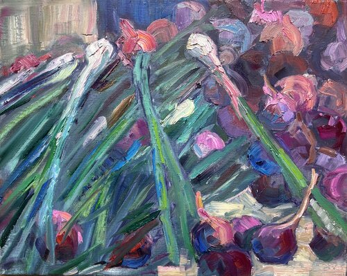 Onion fantasy di Genia Sheyn, Pittura in vendita su Singulart