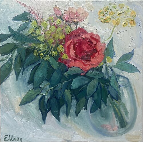 The story of one rose van Genia Sheyn, Schilderij te koop op Singulart