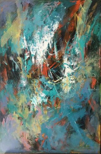 Abstraction world 17 van Yongmin Huang, Schilderij te koop op Singulart