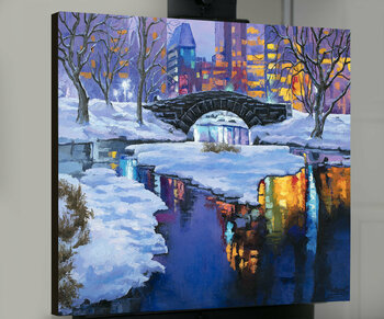 Magical Winter Night. Gapstow Bridge. Central Park. Stanislav Sidorov
