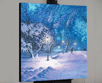 The Street Lights' Warm Glow Central Park New York Stanislav Sidorov