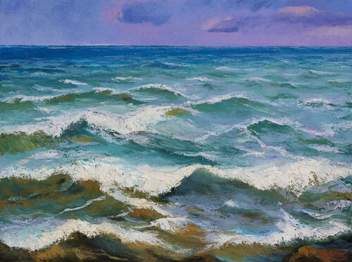 Turquoise Rhythm. van Stanislav Sidorov, Schilderij te koop op Singulart