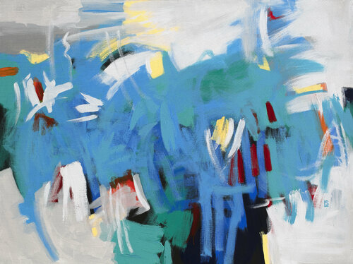 Abstract Motive. Turquoise fragrance. di Stanislav Sidorov, Pittura in vendita su Singulart