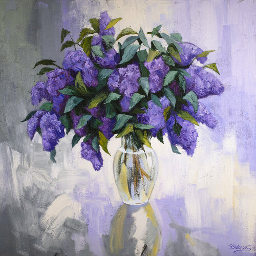 Bouquet of Lilac de Stanislav Sidorov, Pintura a la venta en Singulart