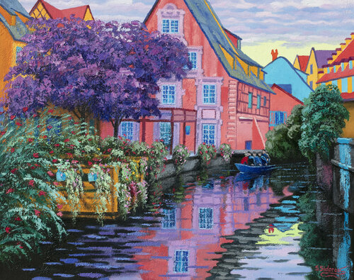 Romantic Colmar. France-2 di Stanislav Sidorov, Pittura in vendita su Singulart