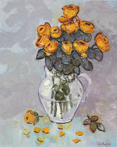 Yellow Roses di Stanislav Sidorov, Pittura in vendita su Singulart
