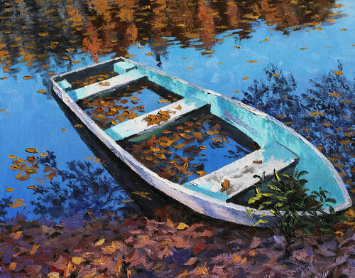 Old Boat van Stanislav Sidorov, Schilderij te koop op Singulart