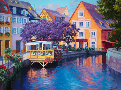 Summer Sunny Day. Colmar France van Stanislav Sidorov, Schilderij te koop op Singulart