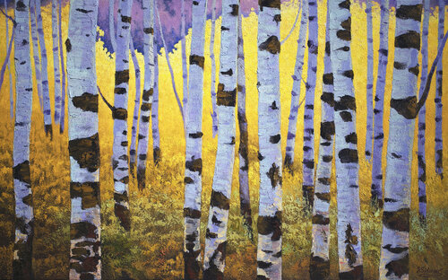 Blue Aspens van Stanislav Sidorov, Schilderij te koop op Singulart