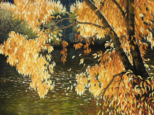 Glowing Autumn by Stanislav Sidorov, Painting for Sale on Singulart