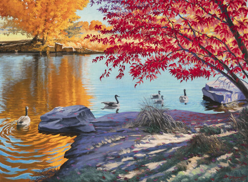 Autumn Serenity di Stanislav Sidorov, Pittura in vendita su Singulart