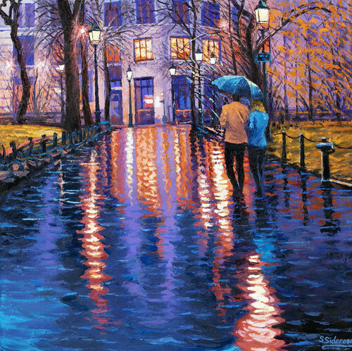 Fall Alley in Central Park New York. van Stanislav Sidorov, Schilderij te koop op Singulart