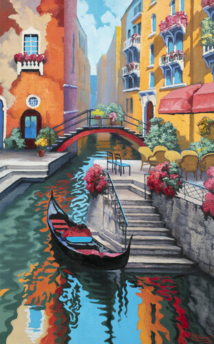 Quiet Day. Canal in Venice. van Stanislav Sidorov, Schilderij te koop op Singulart