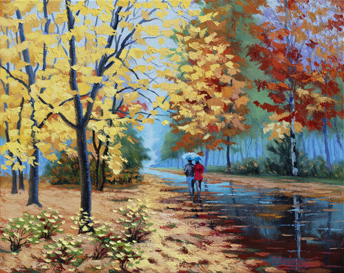 Autumn Trail van Stanislav Sidorov, Schilderij te koop op Singulart