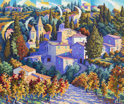 Evening Bells. Tuscany by Stanislav Sidorov, Painting for Sale on Singulart
