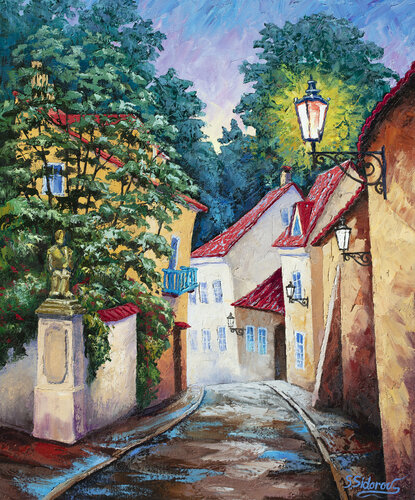 Quiet Street. Prague. di Stanislav Sidorov, Pittura in vendita su Singulart
