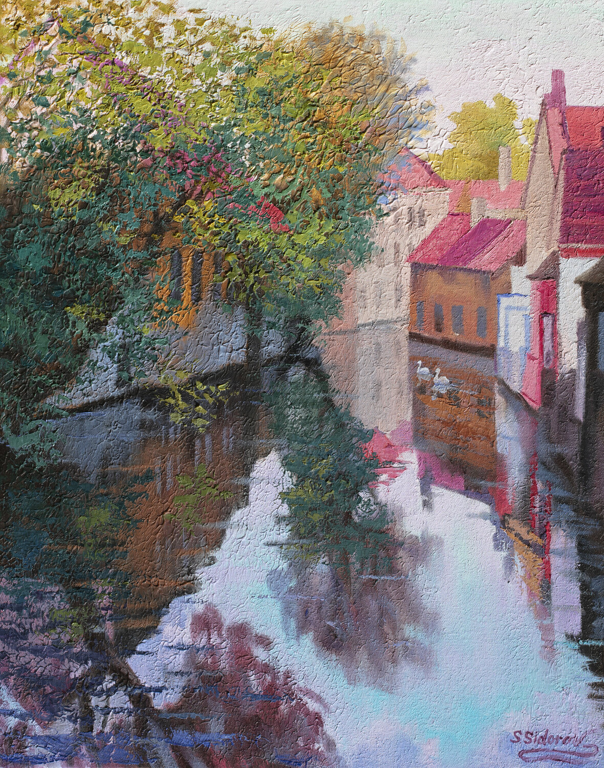 Water Canal in Brugge. Stanislav Sidorov