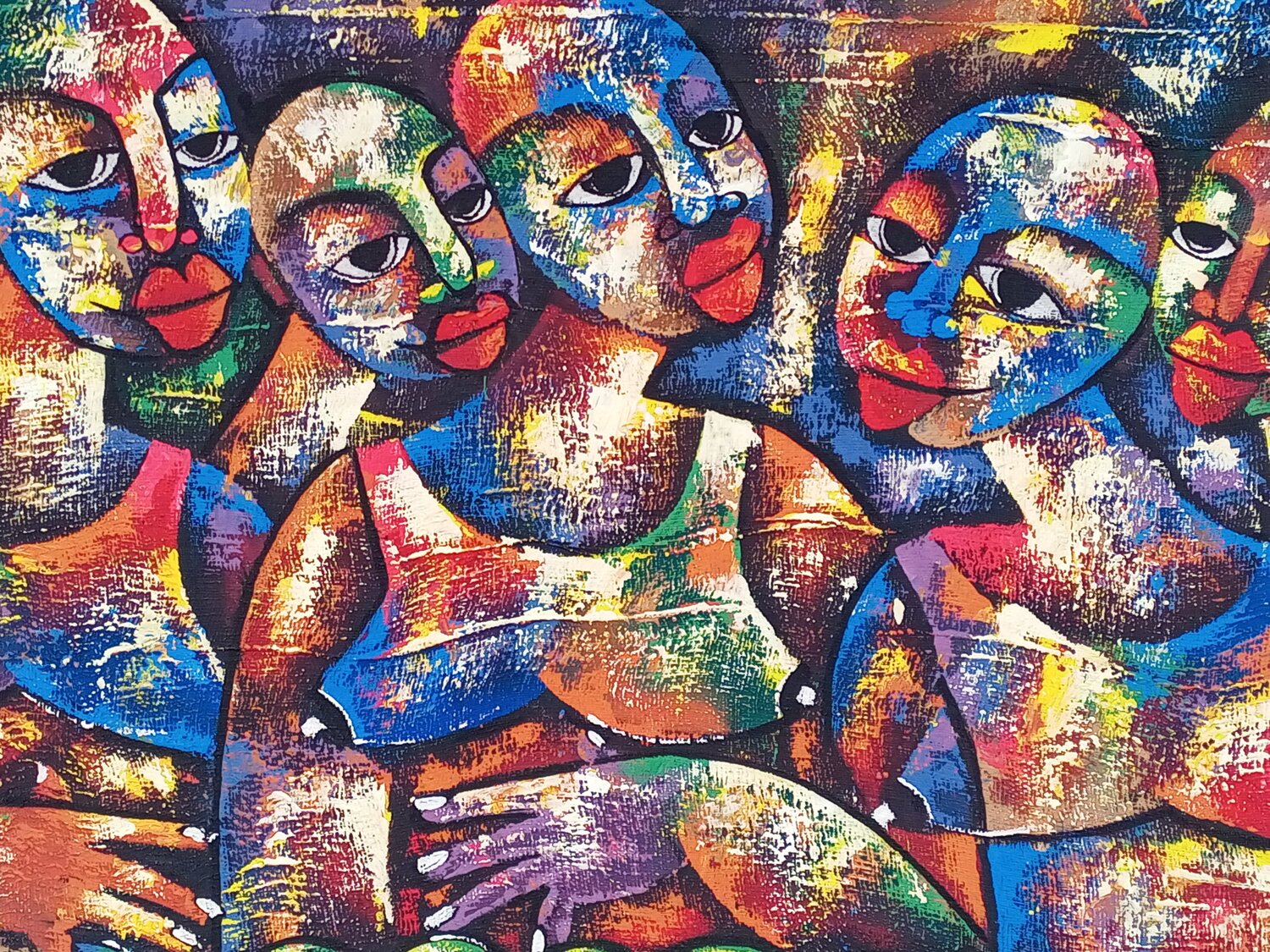 African women painting, Contemporary African art, Black art woman