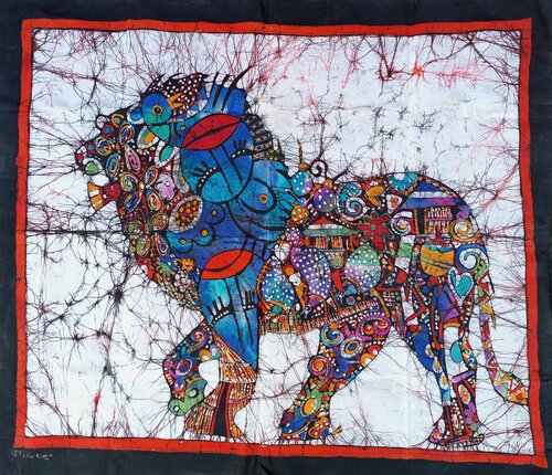 Lion painting, Löwe malerei, Animal painting, Animals painting, Abstract Animal art, Abstract animal paintings, African animals painting, Black art painting, Art Africain contemporain by Jafeth Moiane, Painting for Sale on Singulart