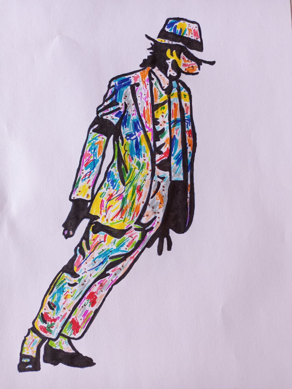 Michael Jackson painting, Michael jackson gravity lean print von Jafeth