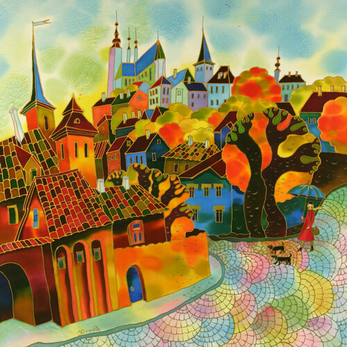 Autumn Day. Prague van Yelena Sidorova, Schilderij te koop op Singulart