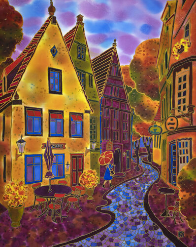 Late Autumn Day. Rothenberg, Germany. van Yelena Sidorova, Schilderij te koop op Singulart