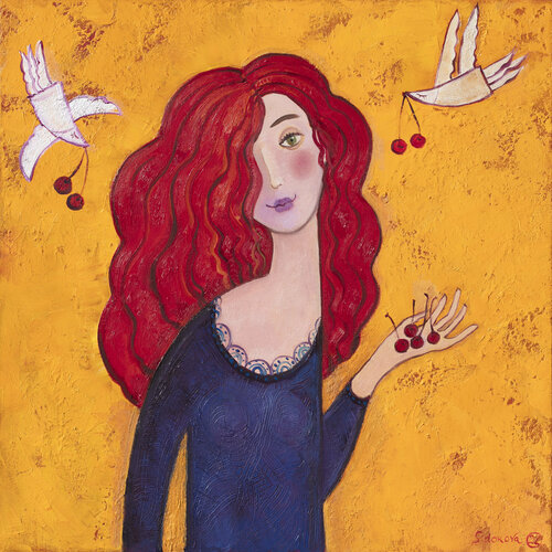 Cherry Time van Yelena Sidorova, Schilderij te koop op Singulart