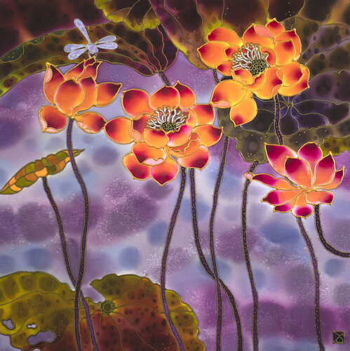 Lotus Flowers by Yelena Sidorova, Painting for Sale on Singulart