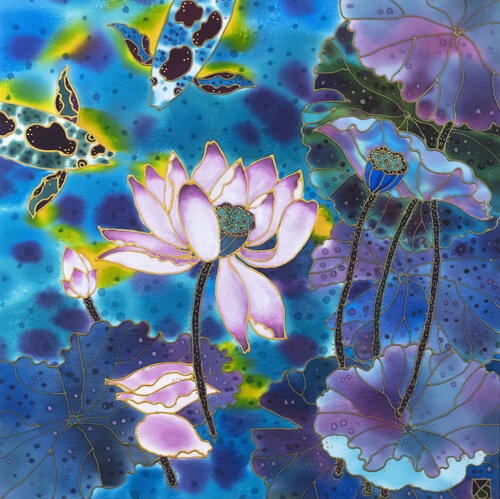 Lotus Pond van Yelena Sidorova, Schilderij te koop op Singulart