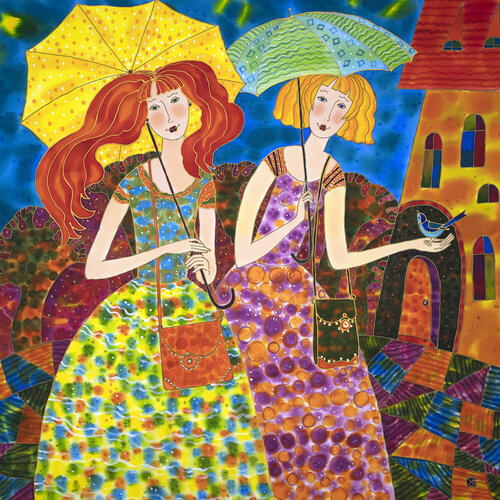 Rain was Expected, Joy Arrived di Yelena Sidorova, Pittura in vendita su Singulart