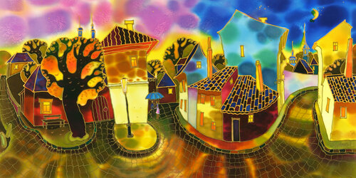 Lilac Evening. Prague van Yelena Sidorova, Schilderij te koop op Singulart