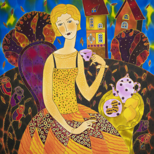 Polka Dot Tea Pot van Yelena Sidorova, Schilderij te koop op Singulart