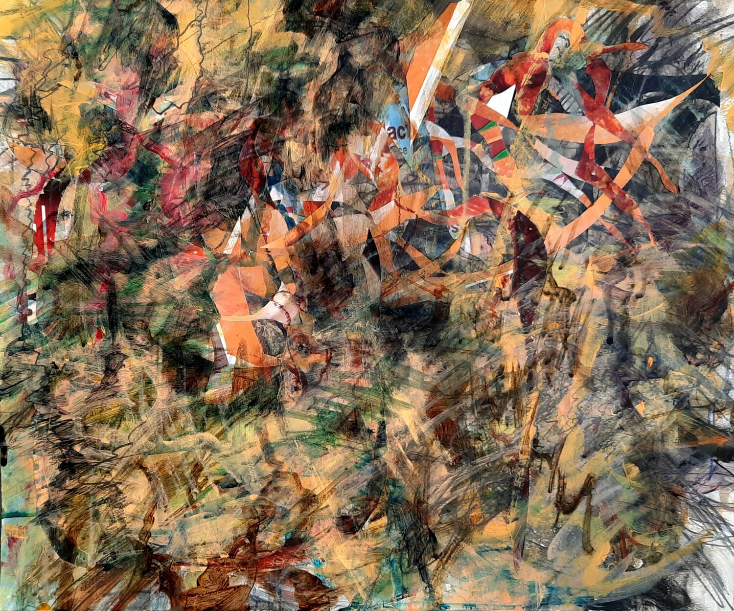 Ketchup and Mustard Theory 2 by Chadwick Moore (2021) Work on Paper Acrylic, Collage on Paper