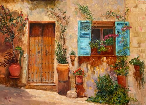 A street in the old town van Yulia Mizyak, Schilderij te koop op Singulart