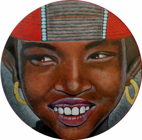 Masai girl by Anita de Harde, Painting for Sale on Singulart