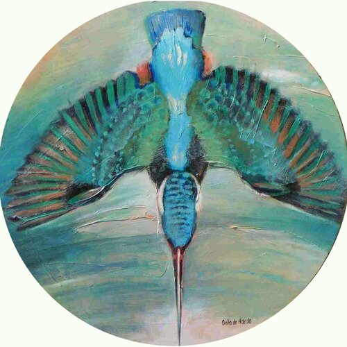 Kingfisher by Anita de Harde, Painting for Sale on Singulart