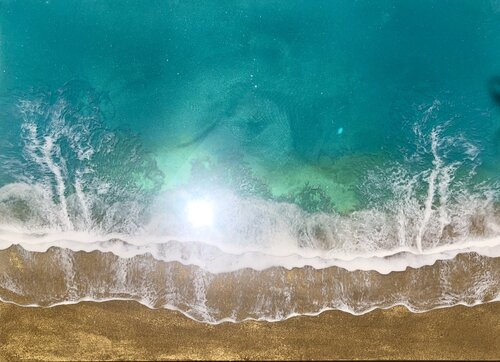 Solace - Ocean painting von Ana Hefco, Malerei kaufen auf Singulart