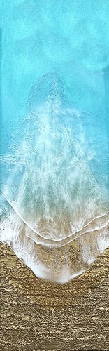 Teal Waves #29 di Ana Hefco, Pittura in vendita su Singulart