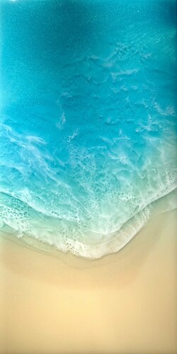 White Sand Beach #32 Ocean Painting van Ana Hefco, Schilderij te koop op Singulart