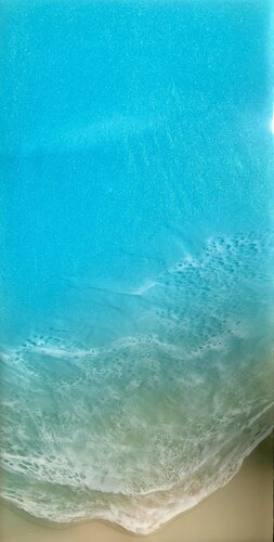 White Sand Beach #34 Ocean Painting van Ana Hefco, Schilderij te koop op Singulart