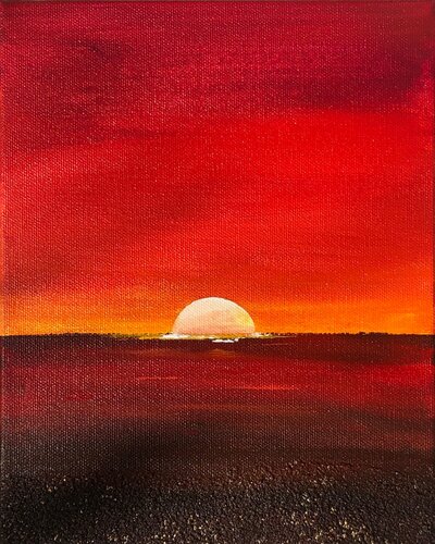 Sun Kissed Oceans #7 by Ana Hefco, 油畫 for Sale on Singulart