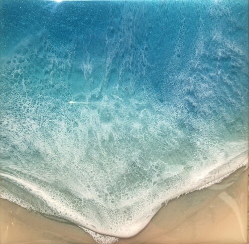White Sand Beach - Waves van Ana Hefco, Schilderij te koop op Singulart