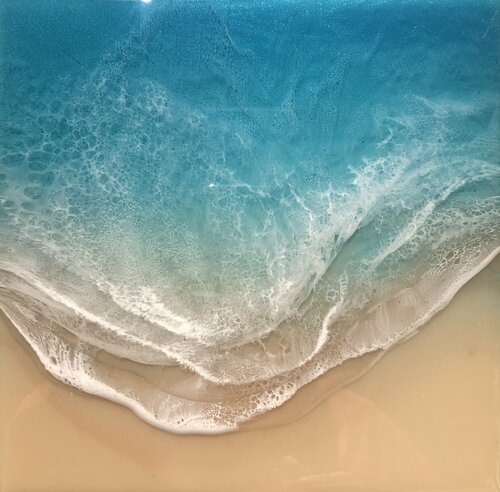 White Sand Beach - Cherish this moment van Ana Hefco, Schilderij te koop op Singulart